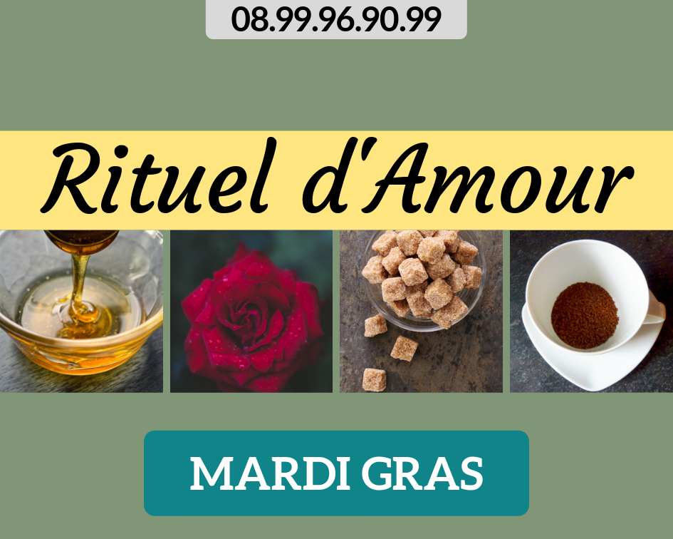 RITUEL AMOUR DU MARDI GRAS INGRÉDIENTS -  ELEMIAH VOYANCE 08.99.96.90.99
